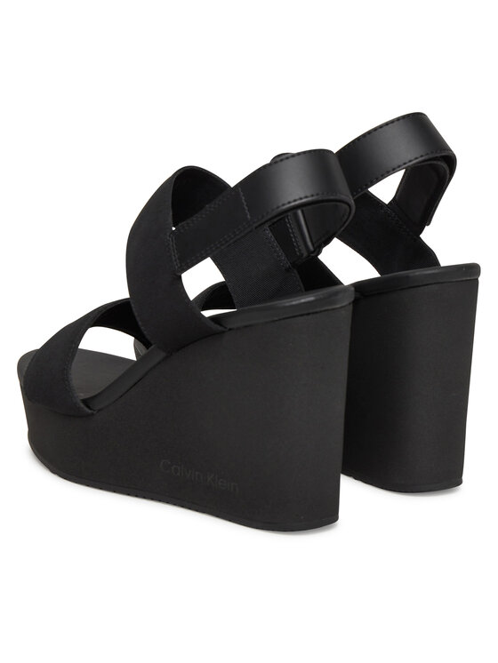 Calvin Klein Jeans Calvin Klein Jeans Sandały Wedge Sandal Webbing In YW0YW01790 Czarny