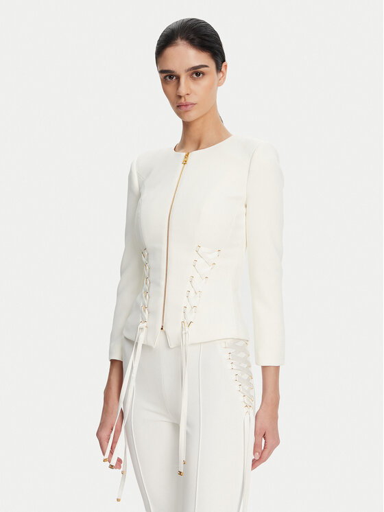 Elisabetta Franchi Elisabetta Franchi Sacou GI-135-51E2 Alb Regular Fit
