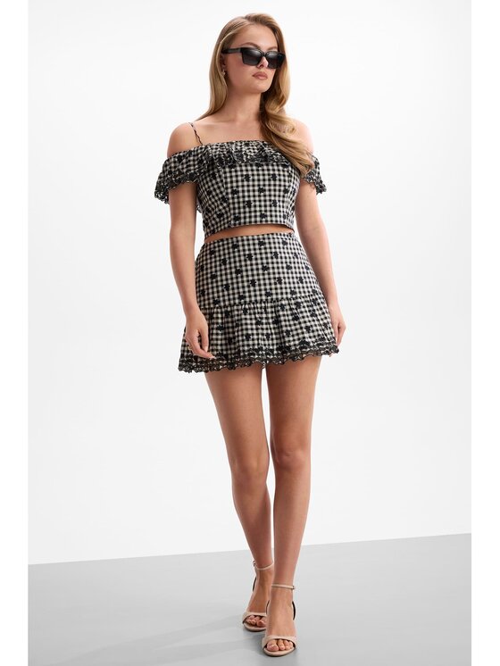 Guess Guess Spódnica mini 182703 Czarny Classic Fit