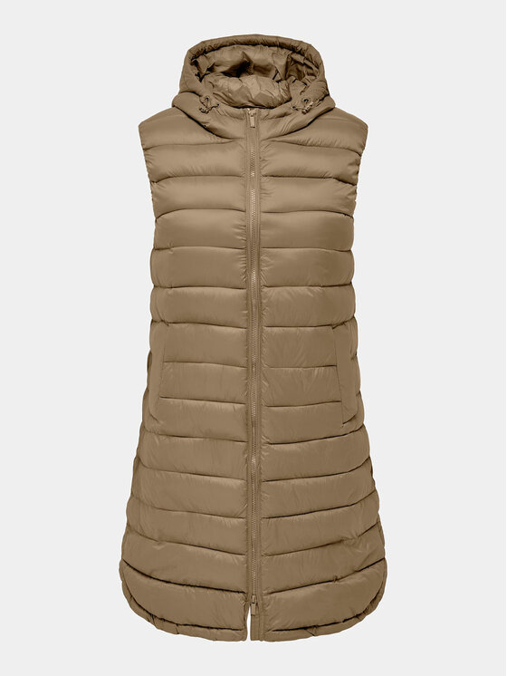 ONLY Carmakoma ONLY Carmakoma Αμάνικο Μπουφάν Melody 15295929 Καφέ Regular Fit