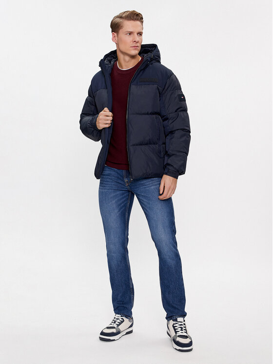 Tommy Hilfiger Tommy Hilfiger Kurtka zimowa New York MW0MW32771 Granatowy Regular Fit