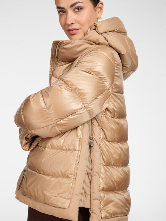 Elena Mirò Elena Mirò Kurtka puchowa F807P000221N012 Kremowy Regular Fit