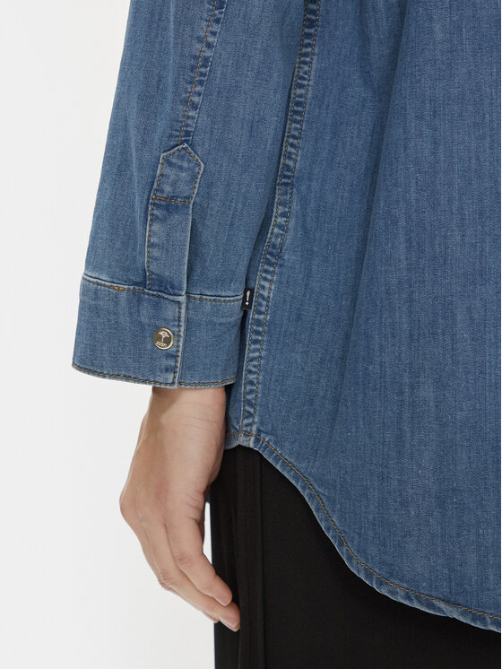 JOOP! JOOP! Τζιν πουκάμισο 30037338 Μπλε Oversize