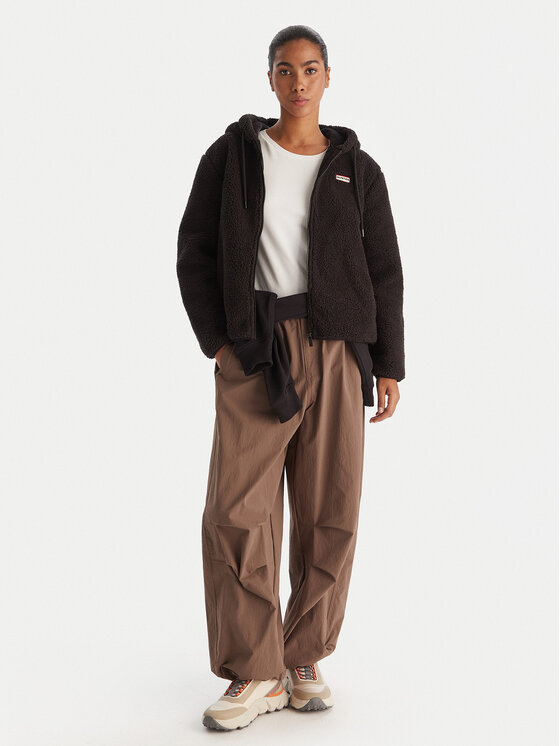 Hunter Hunter Флісовий реглан Bonelle HARW0053242 Чорний Relaxed Fit