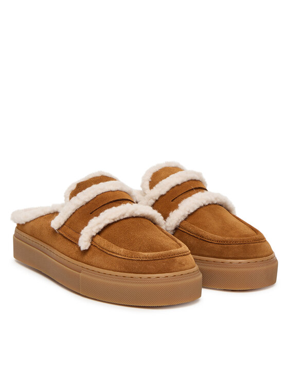 Inuikii Inuikii Natikači Mule Wool 1004.017.0011 Rjava