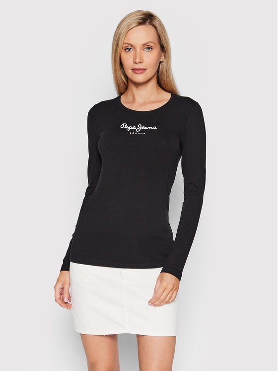 Pepe Jeans Pepe Jeans Halenka New Virginia PL505203 Černá Slim Fit