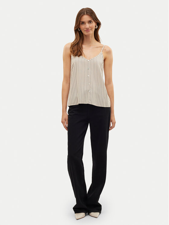 Vero Moda Vero Moda Top Mymilo 10303690 Beżowy Regular Fit
