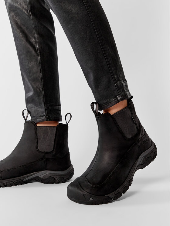 Keen Keen Kotníková obuv s elastickým prvkem Anchorage Boot III WP 1017789 Černá