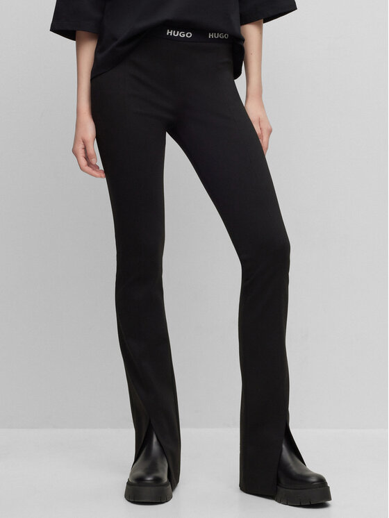 HUGO Hugo Hlače Haskanna 50493781 Crna Slim Fit
