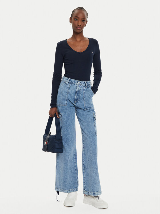 Tommy Jeans Tommy Jeans Palaidinė Essential DW0DW17990 Tamsiai mėlyna Slim Fit