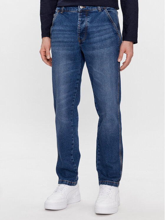 United Colors Of Benetton United Colors Of Benetton Jeans hlače 41TBUE019 Modra Straight Fit