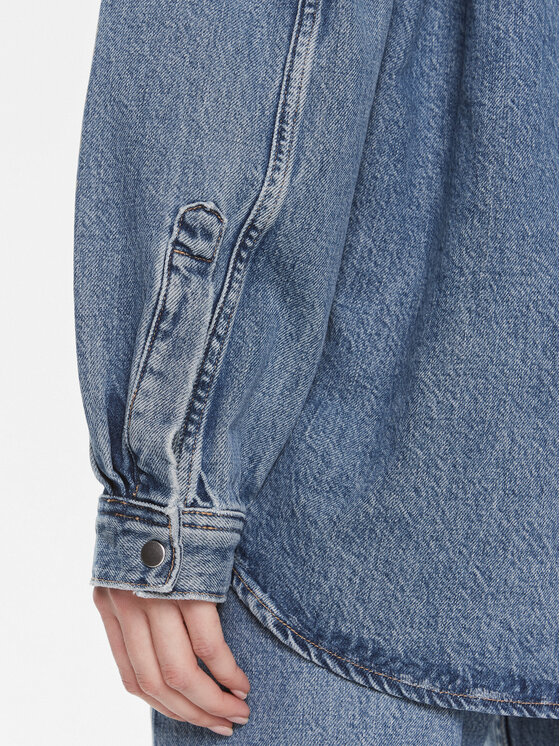 Samsøe Samsøe Samsøe Samsøe cămașă de blugi Eleanor F23400135 Albastru Relaxed Fit