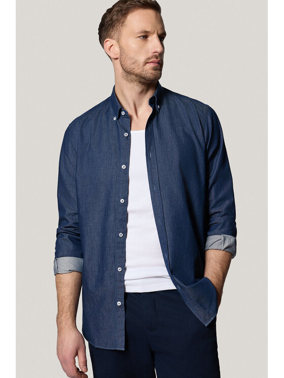 Próchnik Próchnik Koszula PM56 KO073125000017 Granatowy Slim Fit
