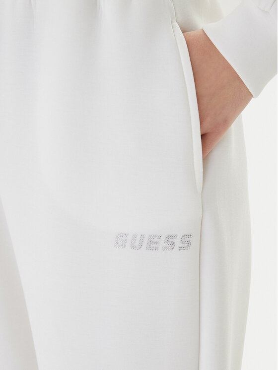 Guess Guess Spodnie dresowe Cecilia V4BB13 K7UW2 Biały Regular Fit