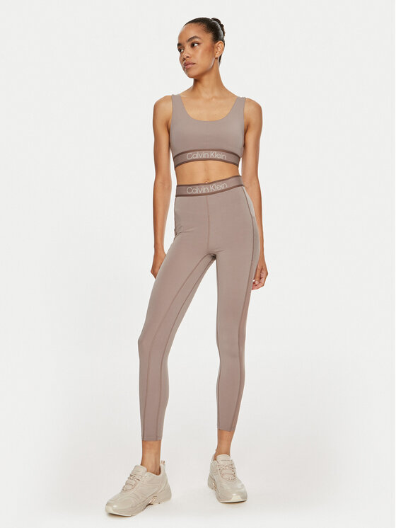 Calvin Klein Performance Leggings 00GWF4L608 Beige Slim Fit Modivo