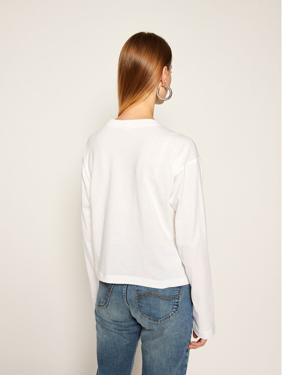 Blusa Crewneck 113365 Bianco Relaxed Fit