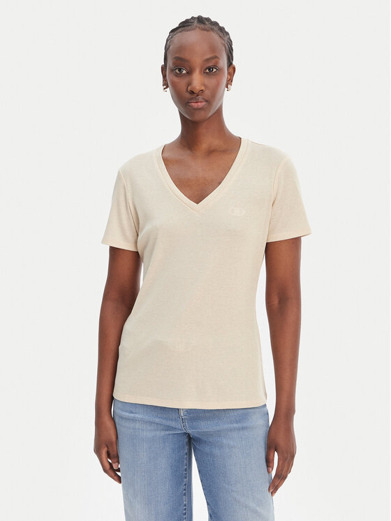 Liu Jo Sport Liu Jo Sport Majica TA6175 J3845 Écru Regular Fit