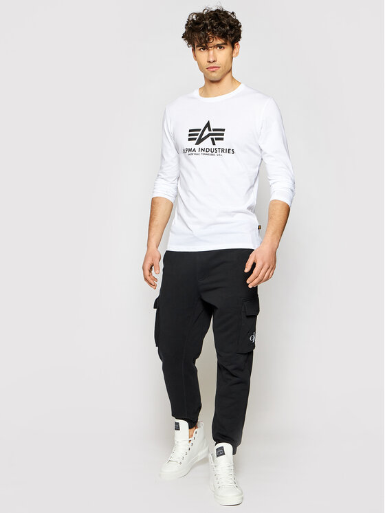 Alpha Industries Alpha Industries Hosszú ujjú Basic T 100510 Fehér Regular Fit