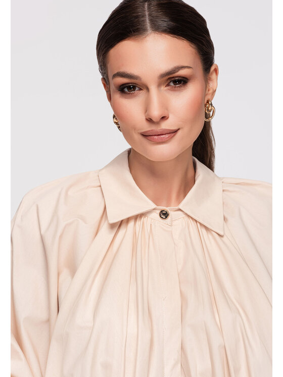 Ombre Ombre Košile OW-SH-E0006 Béžová Oversize