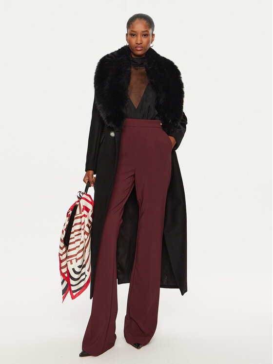 YES LONDON YES LONDON Volneni plašč CD1184/ECO Črna Regular Fit