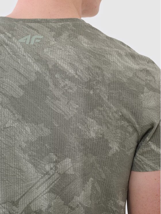 4F 4F T-Shirt 4FWSS25TTSHM1960-44A Khaki Regular Fit