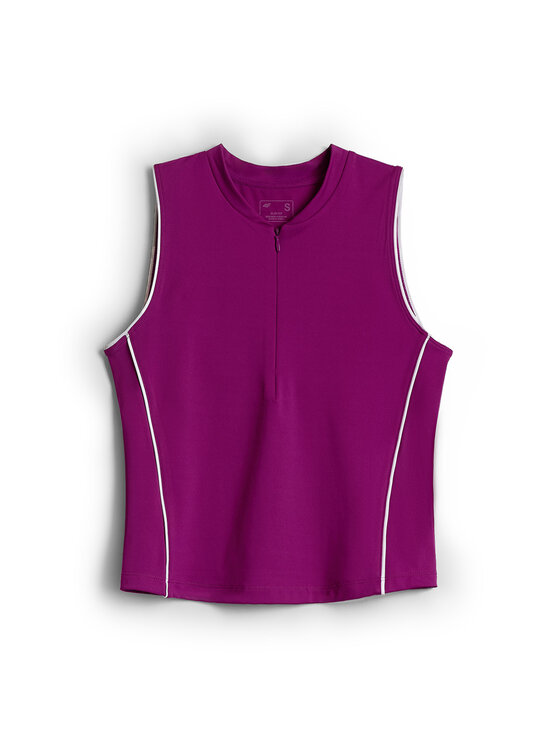 4F 4F Koszulka techniczna SERVE & SMASH Bordowy Slim Fit