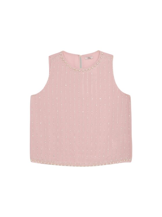 Oltre Oltre Blusa 2020R003108N006 Rosa Boxy Fit