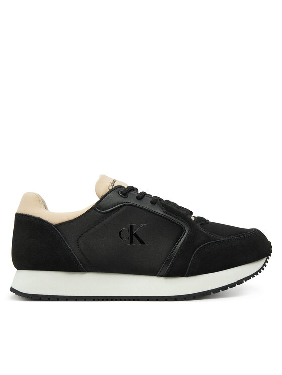 Calvin Klein Jeans Snīkeri Runner Laceup Low Mg Media YW0YW01644 Melns