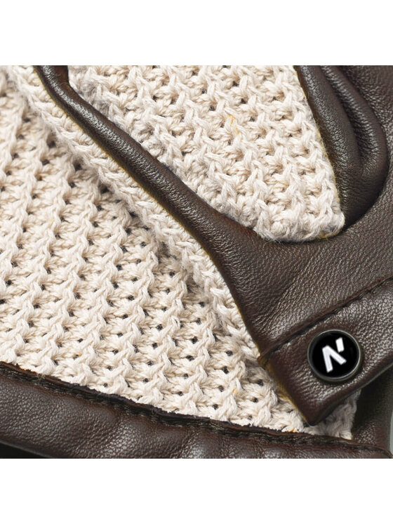 napo gloves napo gloves Rękawiczki Męskie napoCROCHET (brązowy/kremowy) M Beżowy