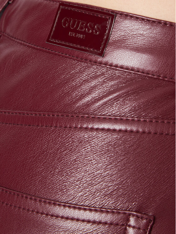 Guess Guess Pantaloni in similpelle Kelly W3RA0M WF8P0 Bordeaux Regular Fit