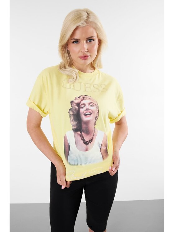 Guess Guess T-Shirt 182691 Žlutá Classic Fit