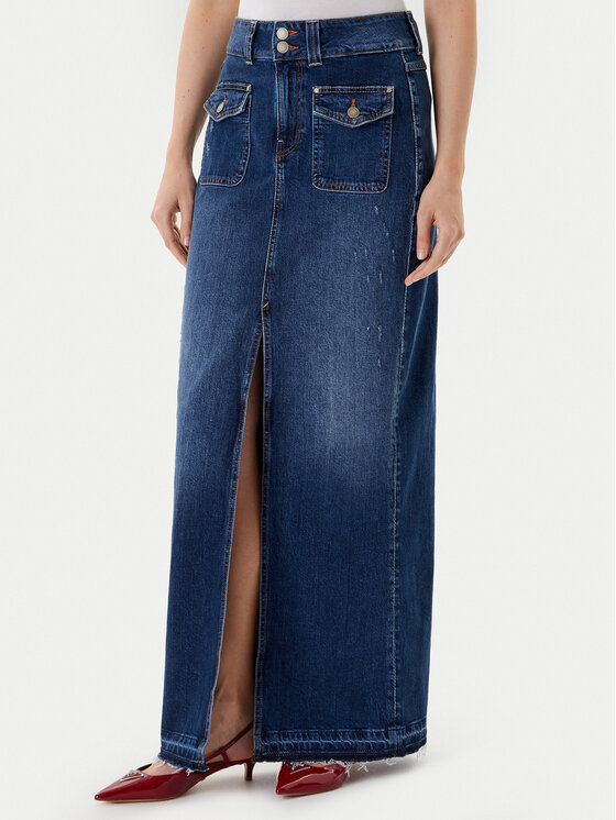 Guess Guess Džínová sukně W5YD63 D5QP3 Modrá Regular Fit