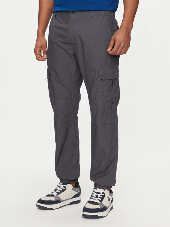 Tommy Jeans Jogger nohavice Ethan DM0DM18342 Sivá Regular Fit