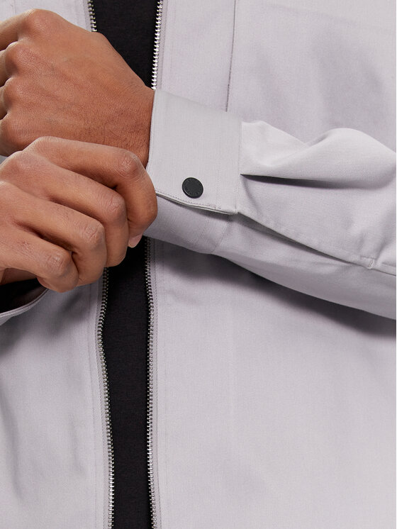 Calvin Klein Calvin Klein Kurtka przejściowa Cotton 3D Pockets Overshirt K10K112356 Szary Regular Fit