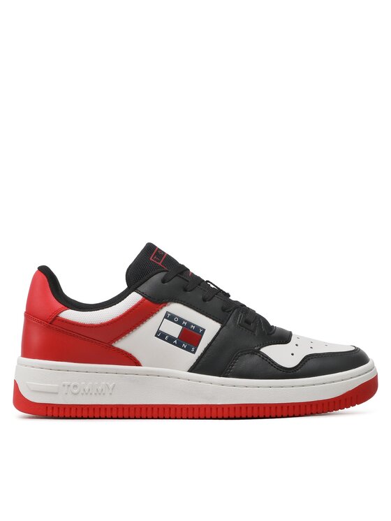 Sneakers Tommy Jeans Basket Leather EM0EM01162 Deep Crimson XNL