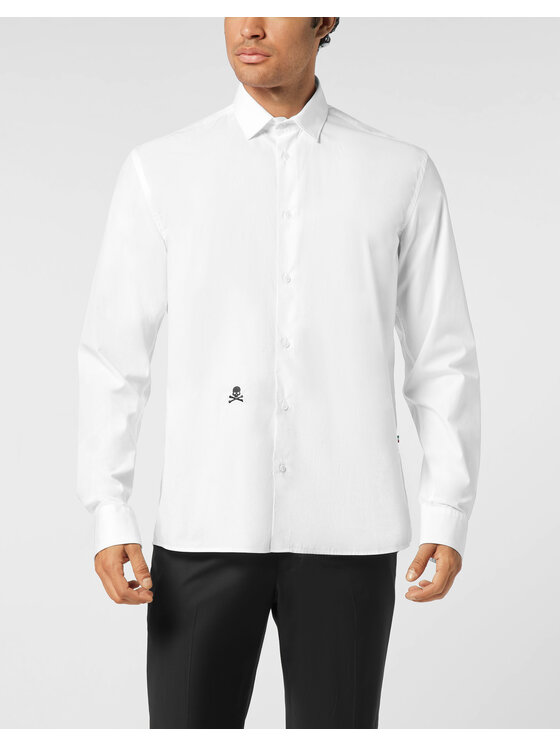 PHILIPP PLEIN PHILIPP PLEIN Koszula 26107 Biały Fitted Fit
