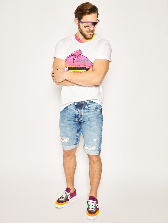 Guess Guess T-Shirt Upside Down Tee M0GI67 I3Z00 Bílá Regular Fit