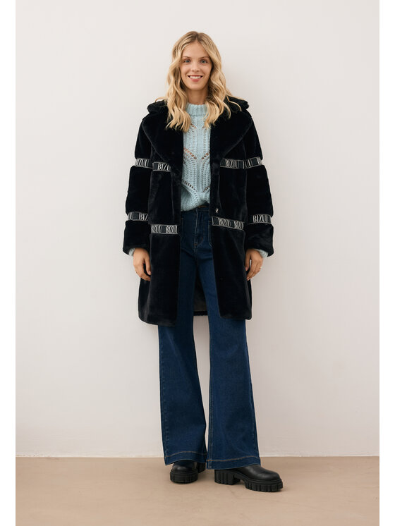 BIZUU BIZUU Kabát FLORENCE Černá Standard Fit