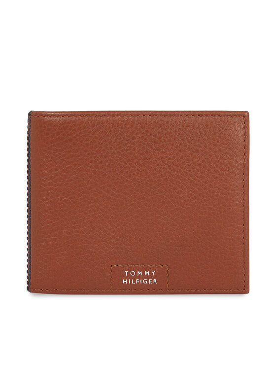 Tommy Hilfiger Tommy Hilfiger Große Herren Geldbörse Th Prem Leather Flap & Coin AM0AM12189 Braun