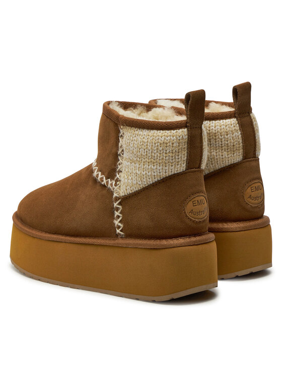 EMU Australia Cizme de zăpadă Stinger Knit Flatform W13143 Bej