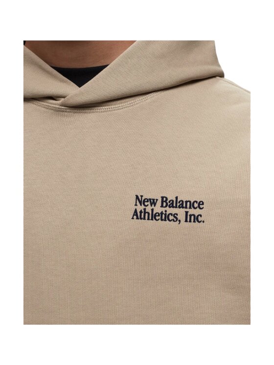 New Balance New Balance Bluza mt41539-beige Beżowy Regular Fit
