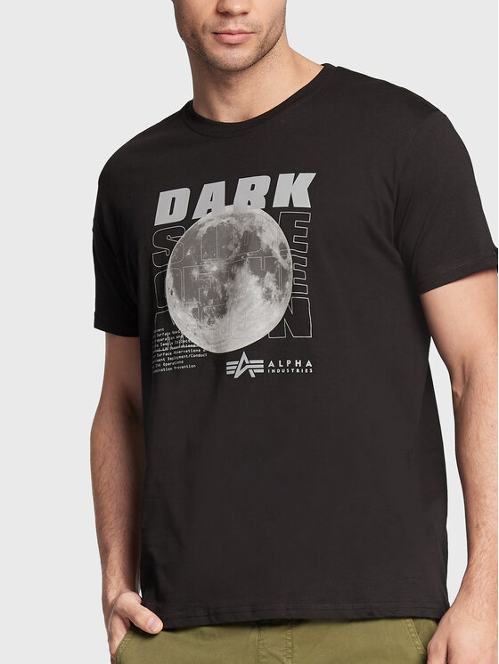 Alpha Industries T-shirt Dark 108510 Noir Regular Fit Side