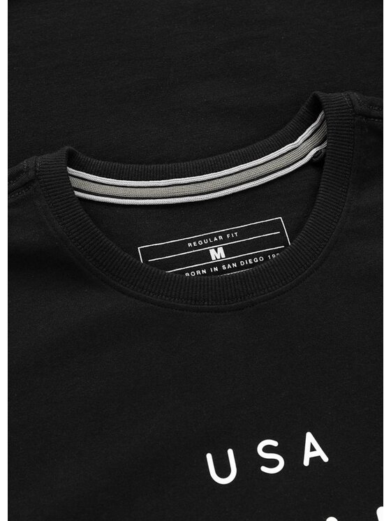 PITBULL PITBULL T-Shirt USA CAL Czarny Regular Fit