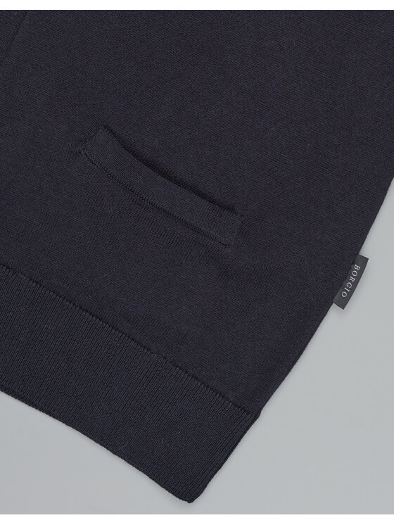 Borgio Borgio Kardigan cardano Granatowy Classic Fit
