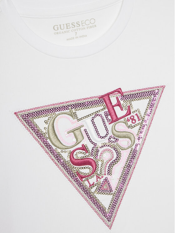 Guess Guess T-krekls J5GI04 K6YW4 Balts Regular Fit
