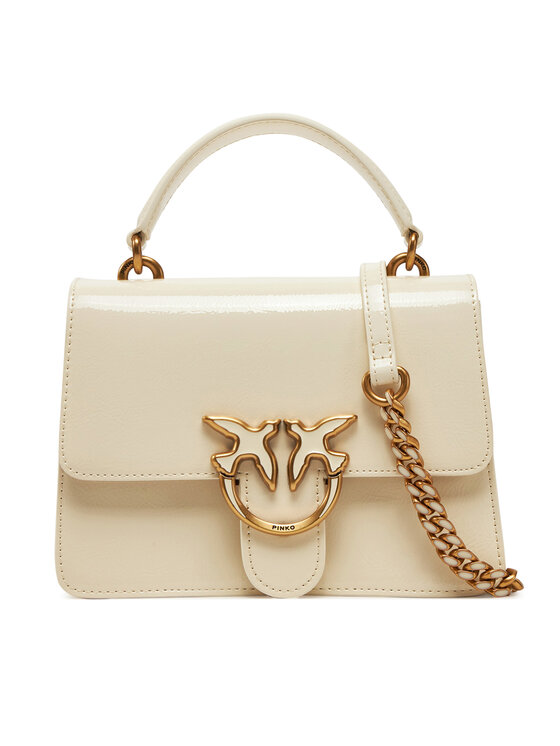 PINKO Kabelka Love One Top Handle Mini Light PE 25 PLTT 100071 A1UV Écru