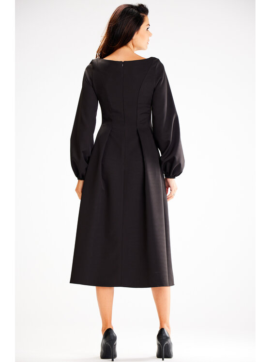 Awama Awama Sukienka codzienna A595 Czarny Basic Fit