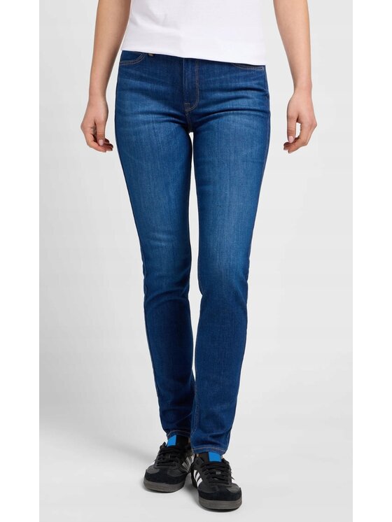 Lee Lee Jeansy Scarlett High Niebieski Skinny Fit