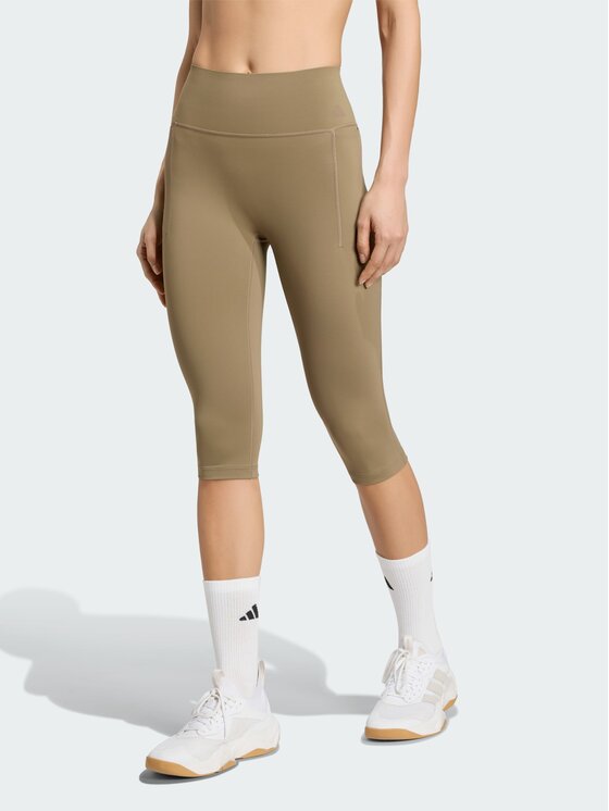 adidas adidas Legginsy 164795 Beżowy Fitted Fit