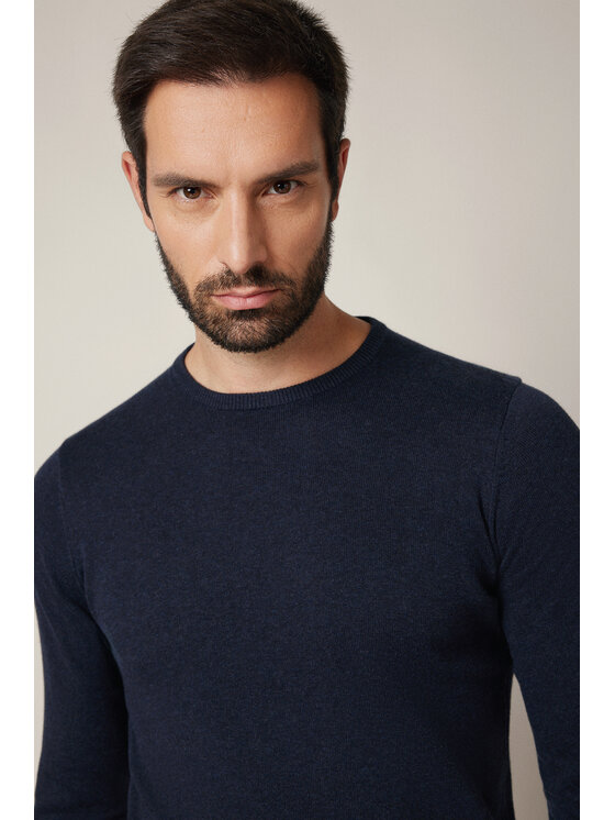 Lancerto Lancerto Sweter Joakim SW073225000044 Granatowy Regular Fit